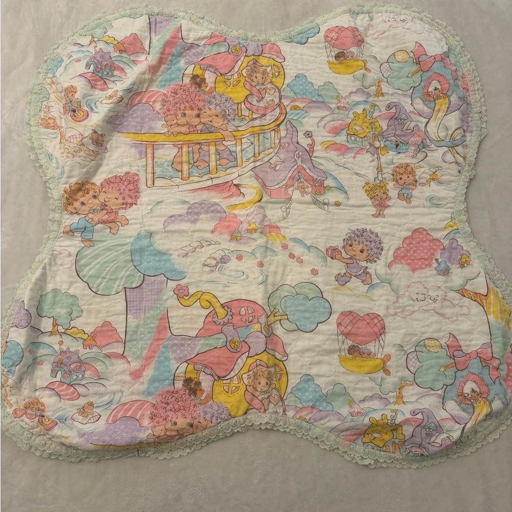 Vintage Handmade Hugga‎ Bunch Quilted Crib Baby Blanket